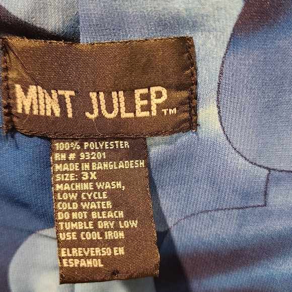 MINT JULEP Plus Size Floral Blue Maxi Dress size 3X - Picture 2 of 13